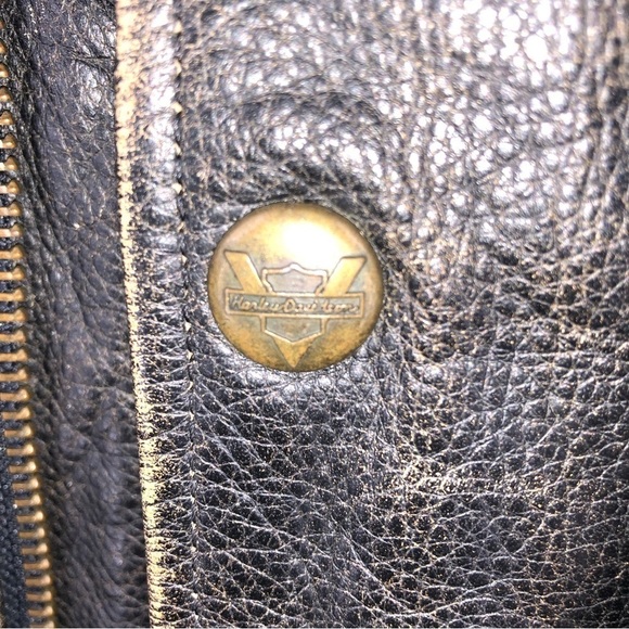 Harley Davidson Riders Men's Size XS Genuine Leather Brown D Pocket Jacket - Picture 10 of 11